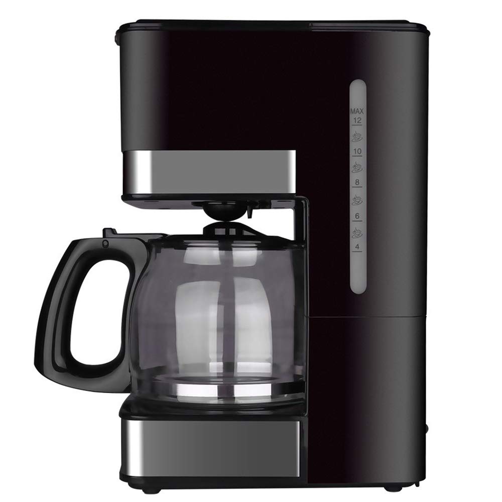 Ekspres do kawy Espresso 800W Wysokowydajny ekspres do kawy ze stali nierdzewnej Przenośny ekspres do kawy typu kroplowego do espresso, kawy cappuccino (czarny) (czarny) The New
