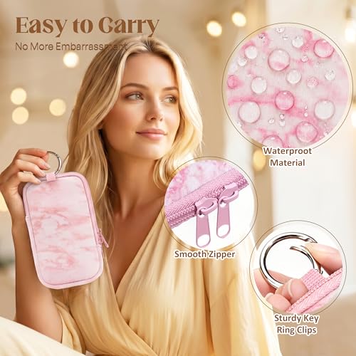 Image of 2PCS Tampon Holder Zipper Pouches Portable Period Bags