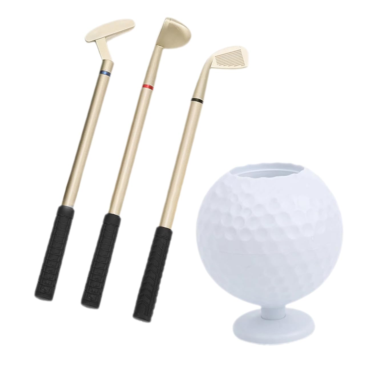 Ciieeo 2sets Penna Portapenne Forma Di Palla Da Golf Per Ufficio e Casa Organizer Multifunzionale Per Scrivania Decorazione Elegante e Per Golfisti e Appassionati Di Sport