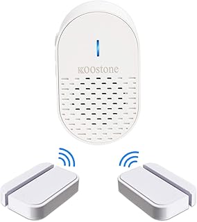 Door Chime,Door Sensor Alarm,Koostone Wireless Door Alarm,Door Sensors for Home,Door Chime for Business When Entering,2 Pair Transmitters,1 Portable Rechargeable Receiver(Magnetic Base)