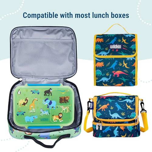 Image of Wildkin Reusable Food Container for Kids - Airtight, Leak Resistant, Dishwasher Safe - Wild Animals