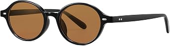 AIEYEZO Retro Round Sunglasses for Women Fashion Circle Frame Sun Glasses Vintage Trendy Round Shades