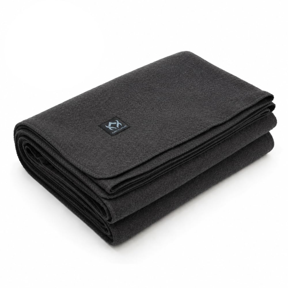 Arcturus Tahoe Woll-Bettdecke, weiche, atmungsaktive Wolldecke für ganzjährigen Komfort, Queen-Size-Größe (228,6 x 243,8 cm), dick und waschbar, Anthrazitgrau