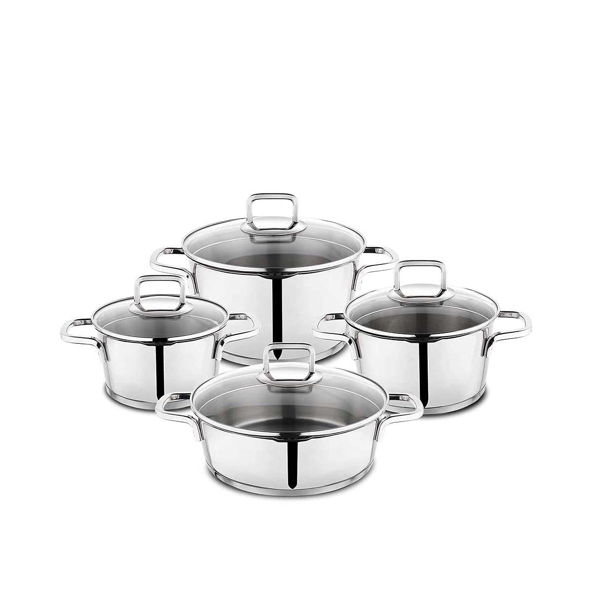 Schäfer Schafer Stahl 8 Parça Inox Tencere Seti