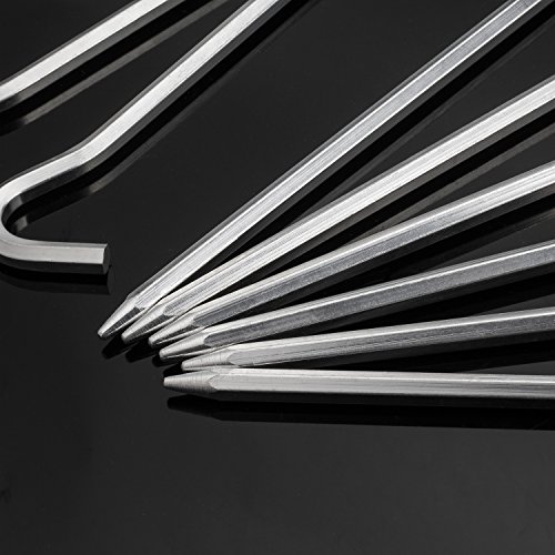 Aluminium Hexagon Tent Stakes 12 Pack