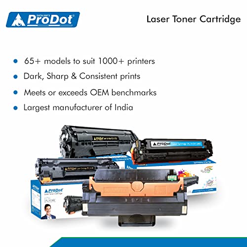 Image of ProDot 388 Toner Cartridge Replaces HP CC388A Compatible with HP Laserjet P1007 /P1008 /P1106 /P1108 /M1136 MFP /1213nf MFP /1216n I 1500 Page Yield I 1 Year Warranty (1 PC)