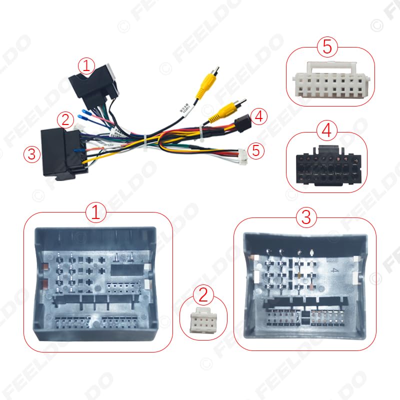 Car for Audio Wiring Harness for Volkswagen Golf 7 (MPQ) 2012+ Aftermarket 16pin CD/DVD Stereo Installation Wire Adapter - (Color Name: AB)