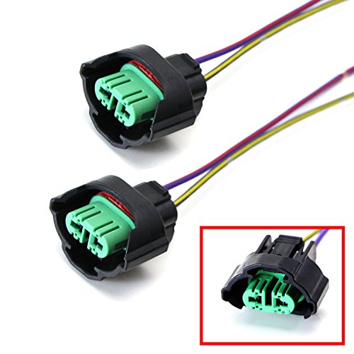 Ijdmtoy AA1175 2) Oem H11 H8 Female Adapters Wiring Harness Sockets W/ 4-Inch Wire Pigtails Compatible With Headlights Or Fog Lights Use thumb #8