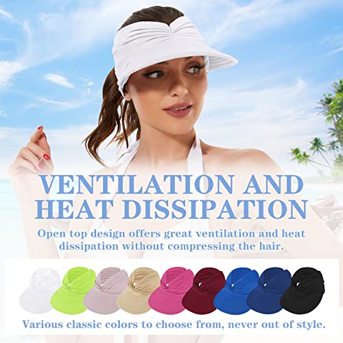 Zando MNFUZHS4864ADA1P Womens Sun Visor Hat Wide Brim Sun Hats For Women Uv Protection Hat Packable Womens Visors For Summer Hats thumb #4