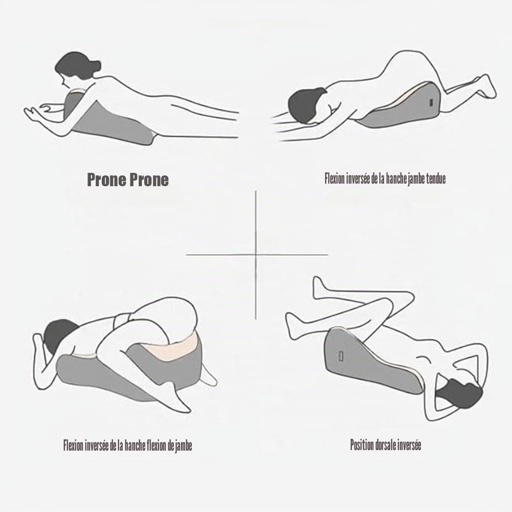 Oreiller d'amour pour l'intimité des couples, oreiller bas profil pour fesses avec design discret pour l'intimité de la chambre, support confortable pour s'asseoir ou s'allonger (SP.A)