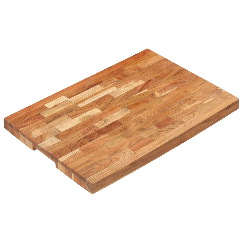 Generisch Hackblock 60x40x4 cm Akazie Massivholz,Heim Garten,Küche Esszimmer,Küchenhelfer -utensilien,Schneidebretter-286570