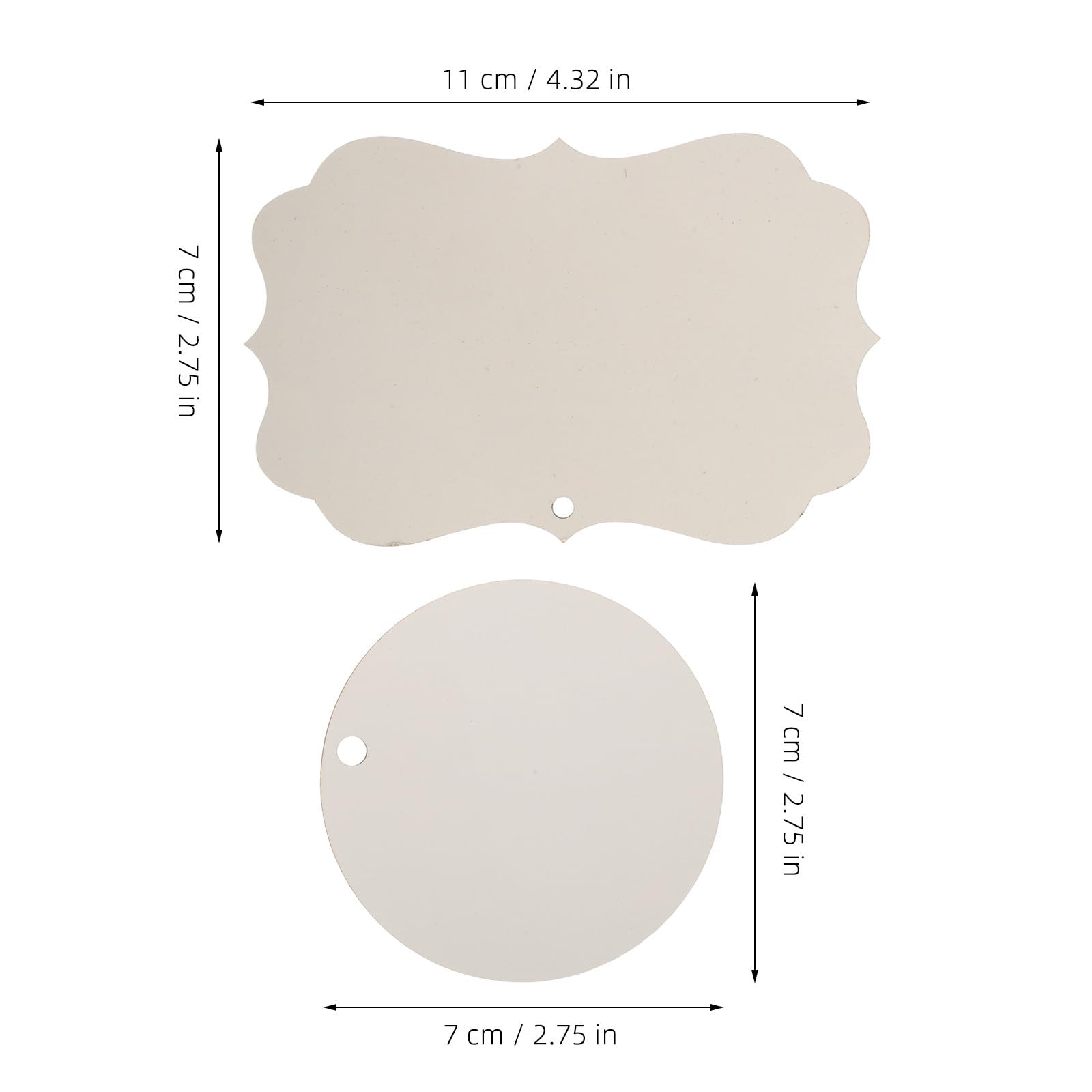 Toyvian 24 Piezas de láminas de Madera para sublimación, decoración