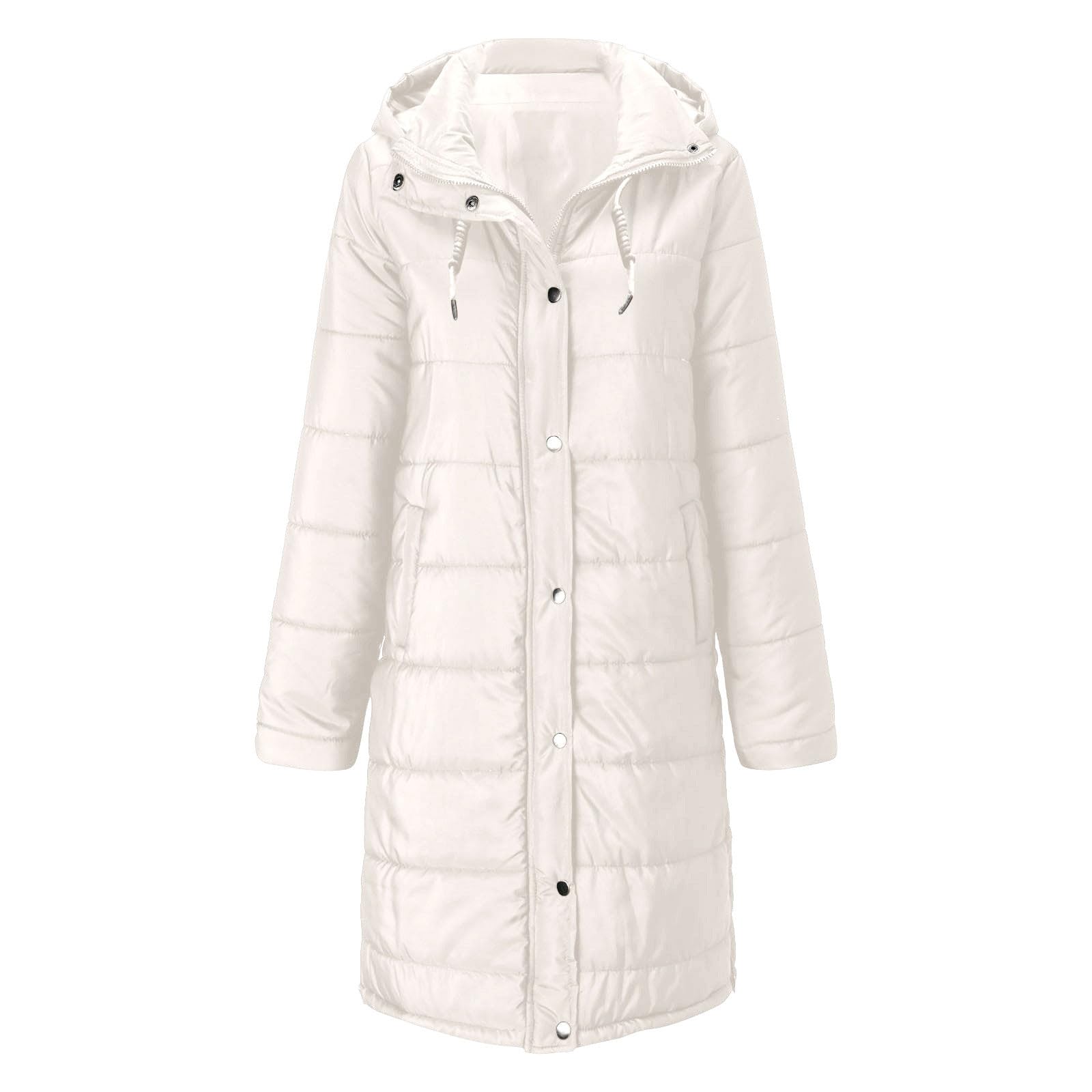 Nidddiv Abrigo acolchado ligero para mujer, chaqueta de entretiempo con capucha, parka cálida, impermeable, cortavientos, chaqueta de invierno, chaqueta de softshell gruesa, tallas grandes, chaqueta