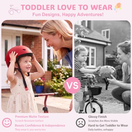 Image of Toddler Helmet, Adjustable Kids Bike Helmet for Ages 1-3-8