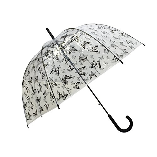 SMATI Ombrello a cupola trasparente, motivo con
