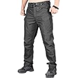 Men's Hiking Pants Ripstop Water Repellent Lightweight Casual Cargo Pants Quick Dry Army 10 Pockets Work Trousers
