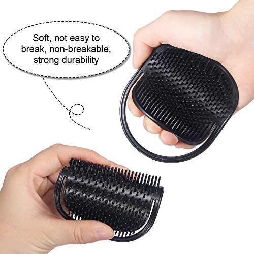 Bbto 12 Pieces Pocket Palm Combs, Soft Portable Pocket Brush, Shampoo Comb, Massager Hair Brush Comb For Home, Office, Travel And Pets (Black) #TOP4