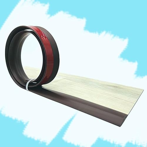 KADEUX Tira divisora de suelo autoadhesiva para bordes de umbral, tira de borde de alfombra a azulejo, tira de umbral de PVC para cubrir el suelo