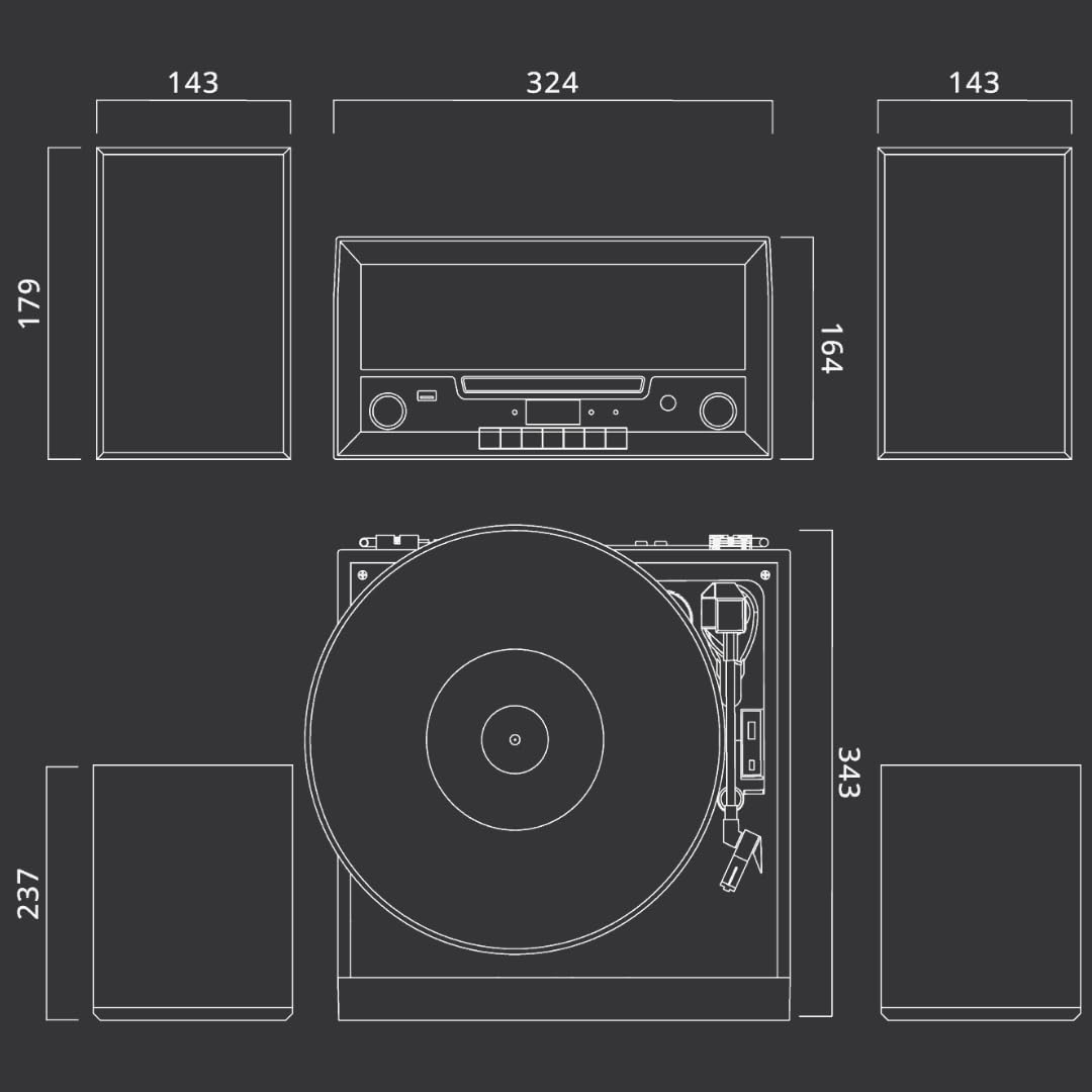 MUSE Platine Vinyle USB MT-120 MB