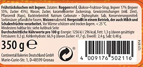 Stieffenhofer Gewürzkuchen Ingwer, Frühstückskuchen, 350 g