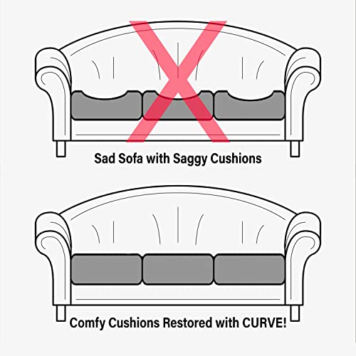 Original Curve Couch Sofa Seat Cushion Sag Repair Made In Usa (Medium Firmness, Set Of 3) #TOP4