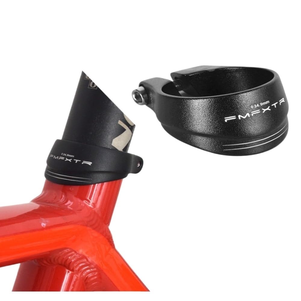 Collarino Reggisella Morsetto reggisella for bicicletta in lega di alluminio 31,8/34,9 mm tubo sella MTB Clip bici Parti(Red-31.8-wide)