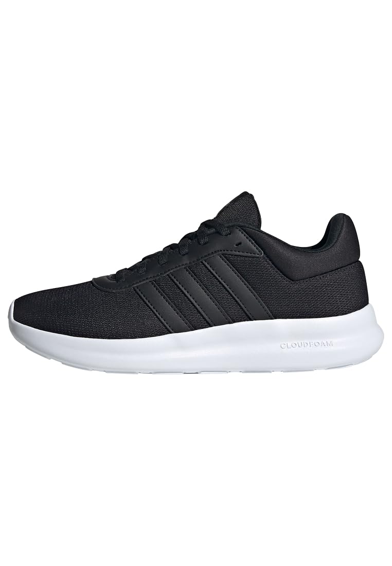 adidas Women's LITE Racer 4.0 Shoes, Core Black/Core Black/Iron Metallic, 3.5 UK