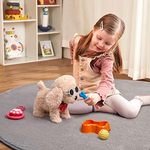 Tumama Remote Control Electronic Plush Puppy Dog Toy, Fun Interactive Toys,Walks,Barks,Shake Tail,Dress Up Realistic Stuffed Animal Dog, Gift For Girls Boys Age 3-6 Year Old #TOP2