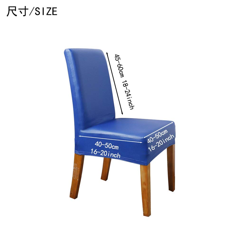 2/4/6/8/10 Pz Impermeabile Faux PU Copertura della Sedia Elastico Elastico Solido casa Decorazione del Partito Sala da Pranzo Sedile Protector Fodera Coprisedia 349