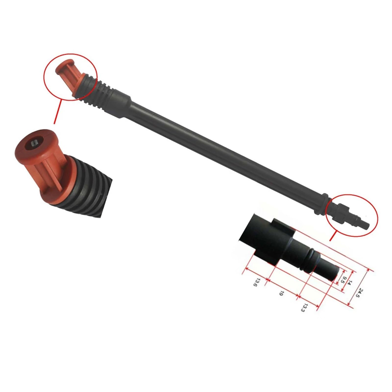 Bacchetta di Prolunga per Idropulitrice Ugello for Lancia a Getto d'Acqua for idropulitrice, a spruzzo, Punta a for(Tpye A)