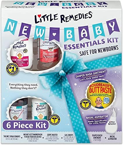 Little Remedies New Baby Essentials Kit, 6-in-1 Bundle for Newbor...