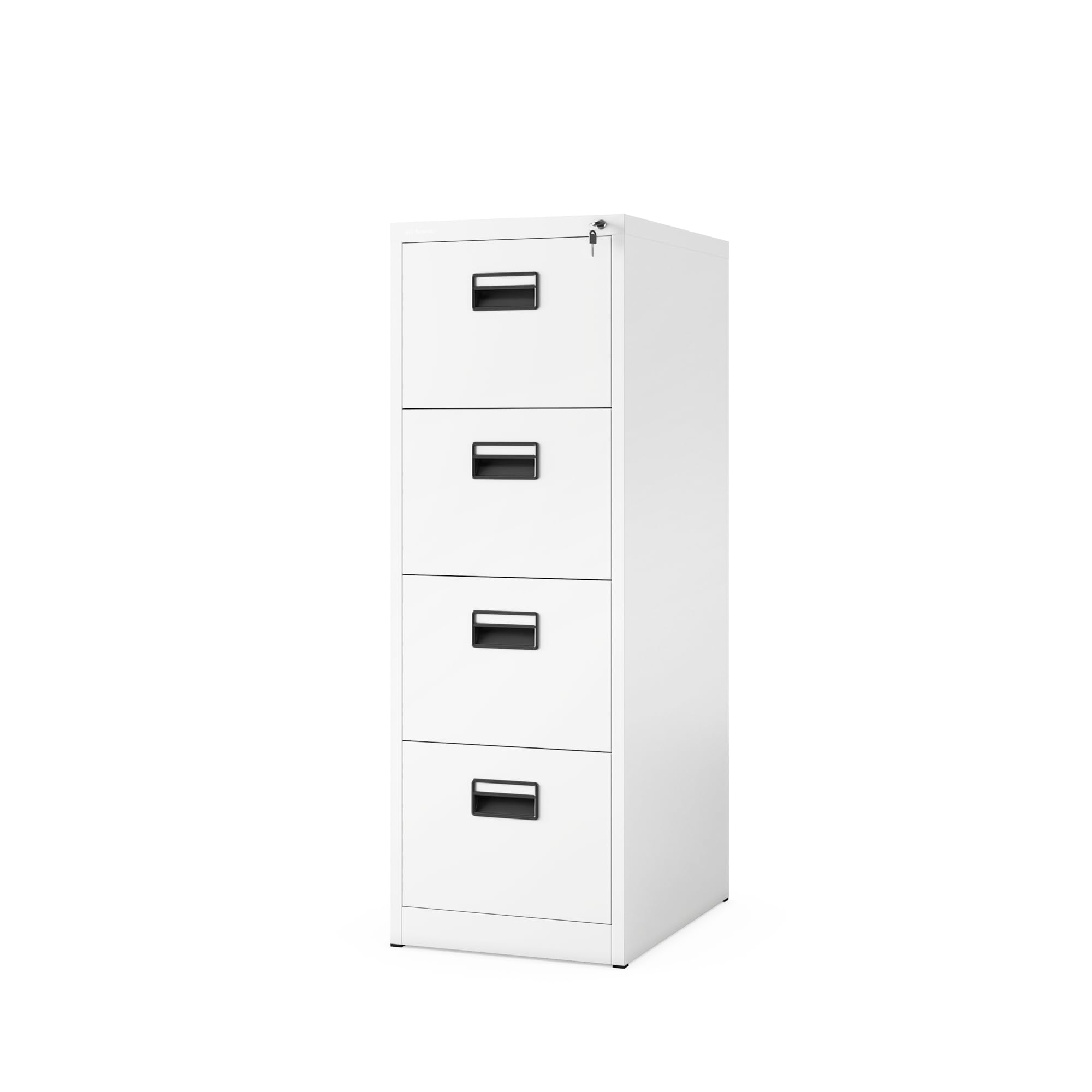 Jan Nowak Hängeregistraturschrank V004A – 4 Schubladen, Hängemappenschrank, Weiß, 132 x 46 x 62 cm