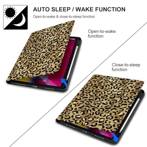 Coque iPad Pro 11 léopard doré pour modèles 2018 à 2022 - 2