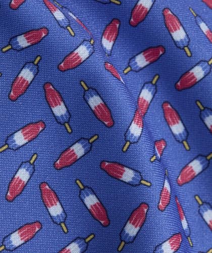 Image of vineyard vines Boys' Printed Sankaty Polo, Bomb Pop Tide Blue, S