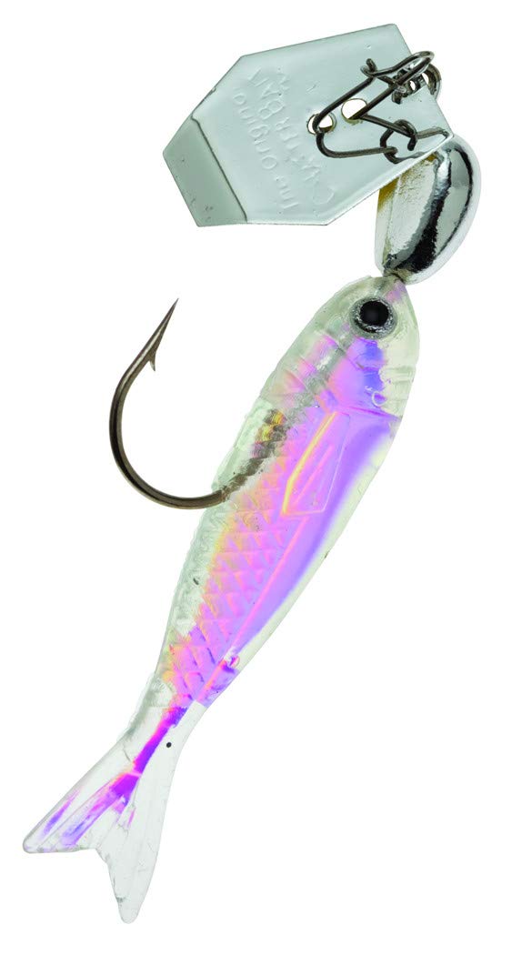 Z-man CB-FBMINI18-07 Chatterbait Flashback Mini Lures, 1/8 oz Weight, Silver/Natural, per 1