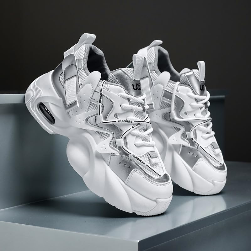 Men's Casual Sneakers Thick Sole Chunky Shoes Lightweight Comfortable Walking Shoes Fashion Athletic Tennis Shoes2