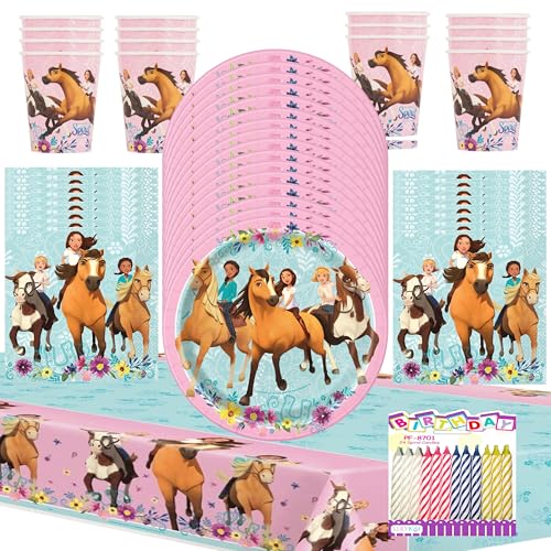 Spirit Riding Free Party Supplies 16 Dessert Set with Cups & Table Cover