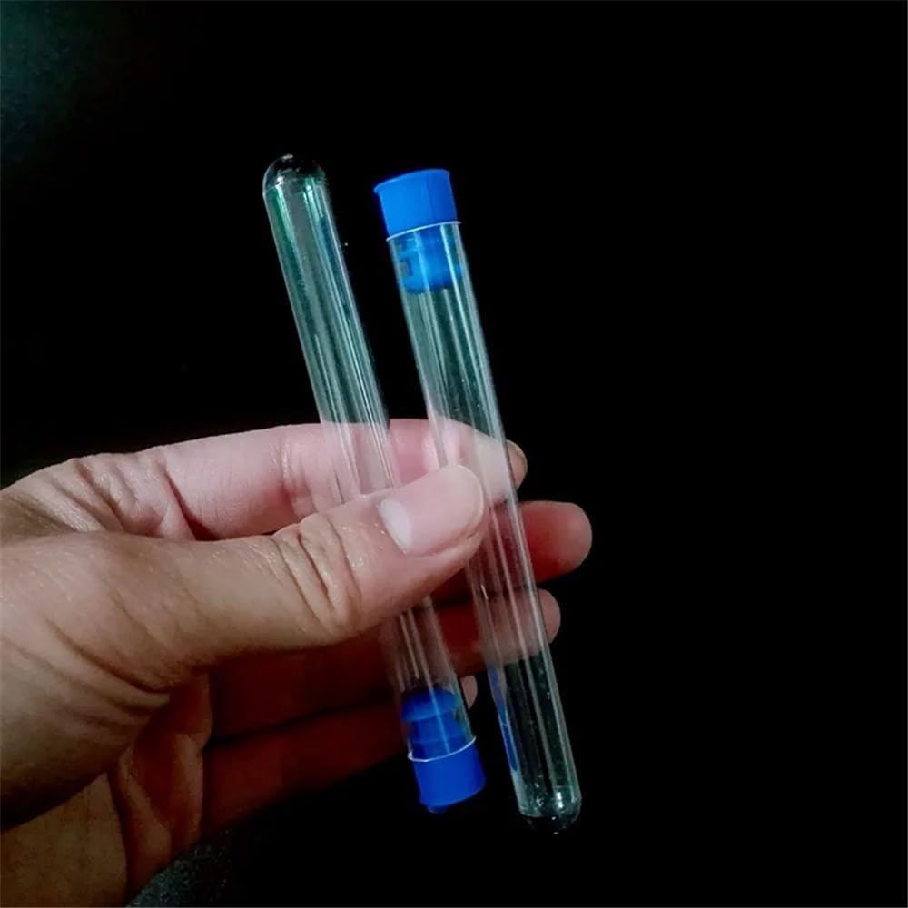 100 tubos de plástico de laboratorio de 13 x 100 mm (8 ml) con 1 gradilla de 90 orificios