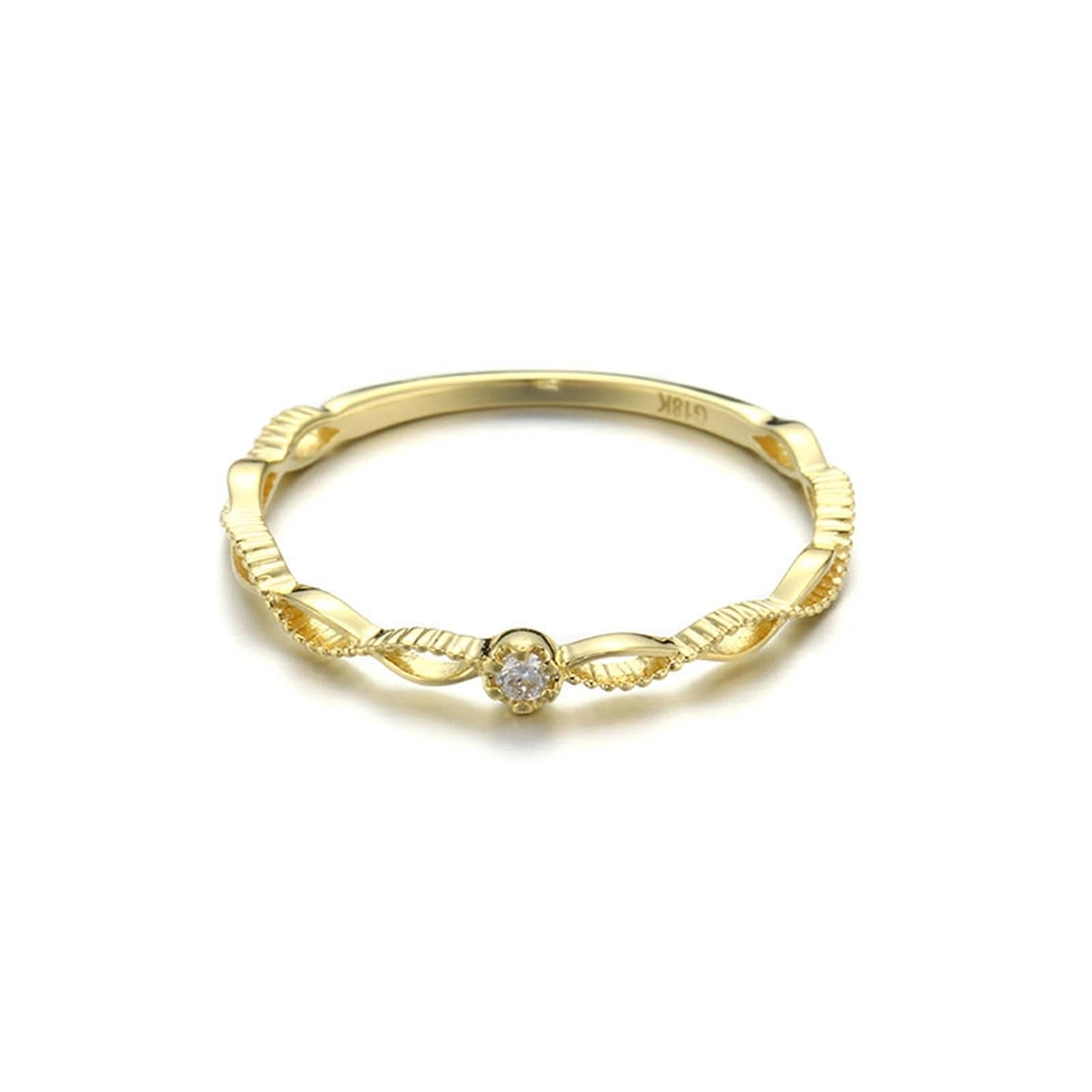Anillo de oro real para mujer 750, oro amarillo de boda con diamantes, sensible, anillos de compromiso de 18 quilates para mujeres