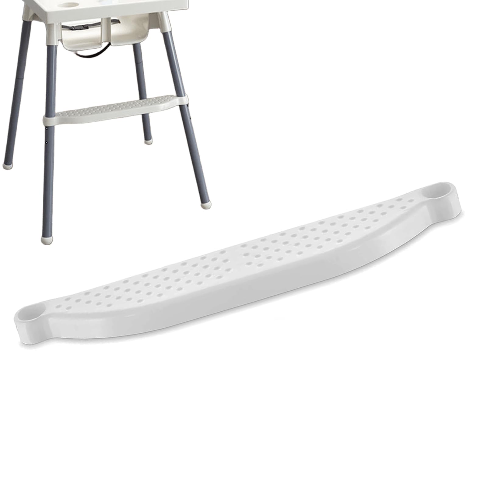 ZHBHSH High Chair Foot Rest, Adjustable, Non-Slip, PP, White, Modern, Portable, Lightweight, Compatible with IKEA Antilop High Chair