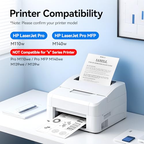 Image of 141A Toner Cartridges Black Compatible with HP M110 MFP M139 M140 Printer | Replacement for HP 141A W1410A Toner Works with LaserJet M110w MFP M139w M140w Printers | 2 Pack with Chip