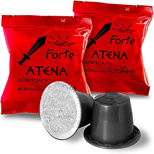 Caffe POMPEII Nespresso* Compatible Espresso Coffee 100 Capsules (2) ATENA Forte