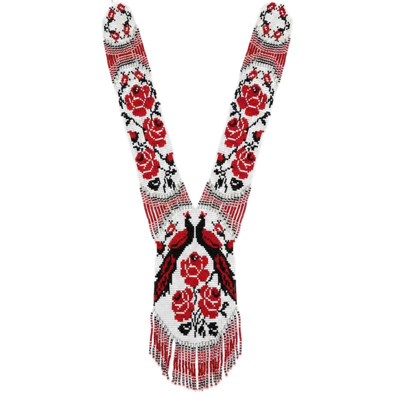 Collier ukrainien Gerdan bijou perlé traditionnel pour look bohème chic