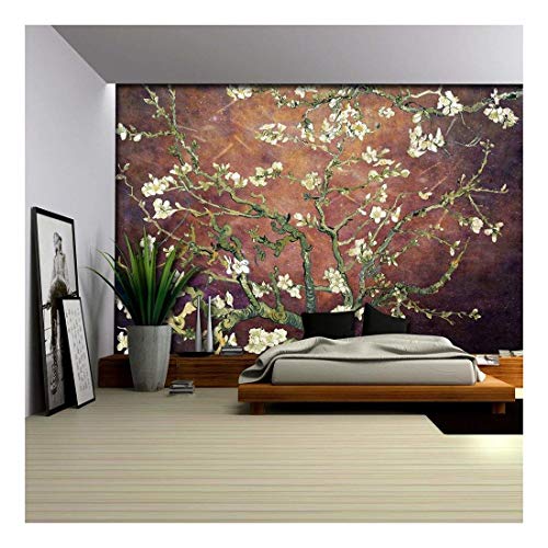 wall26 - Copper with Rich Brown Vignette Almond Blossom by