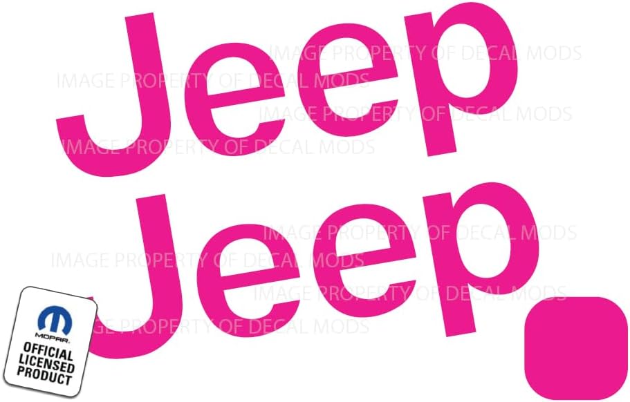 Fender Jeep Fender Flat Overlay Decal Graphic fits Jeep Wrangler JL/JT (2018-2026) (Set of 2) Hot Pink CHOTPINK | SJ8Z3