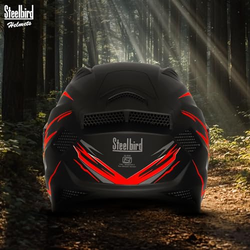 Image of Steelbird SBH-25 Rudra Vayu ISI Certified Full Face Graphic Helmet for Men Motorbike Helmet