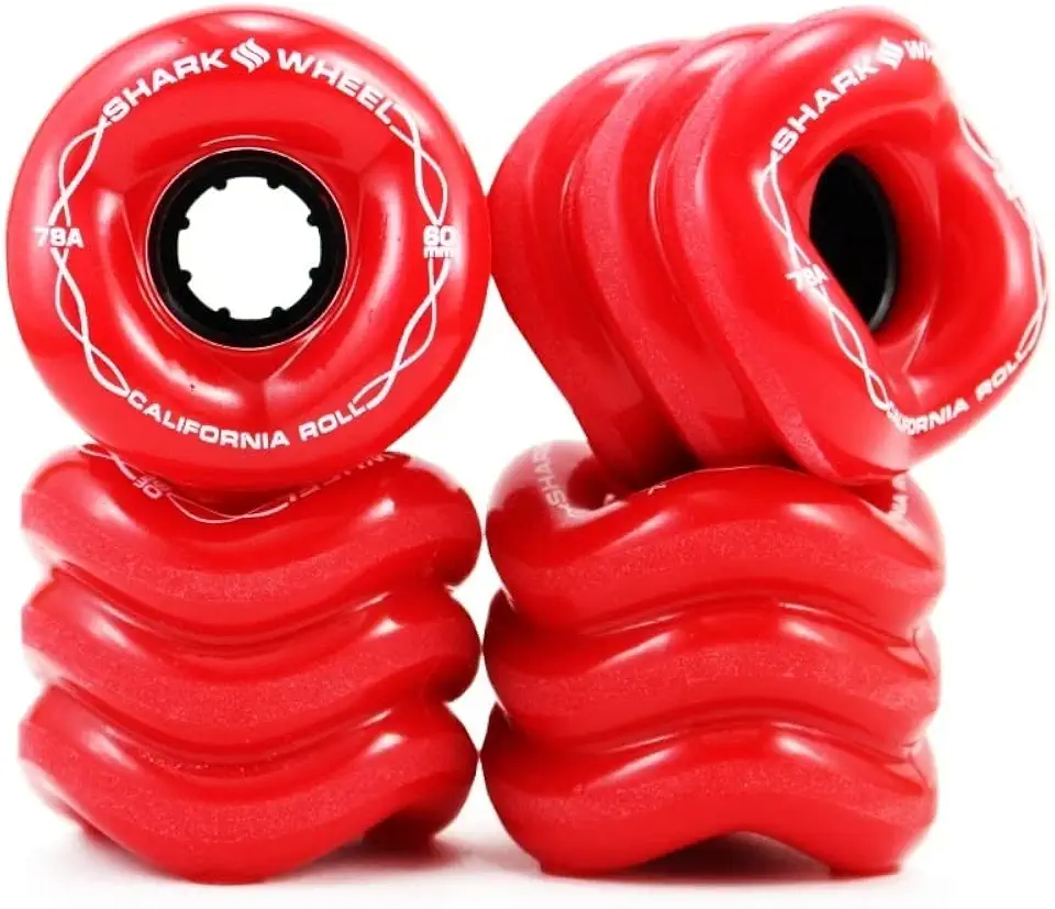 Shark Wheel Rodas de cruzeiro Longboard de 60 mm, fórmula DNA, conjunto de 4 rodas