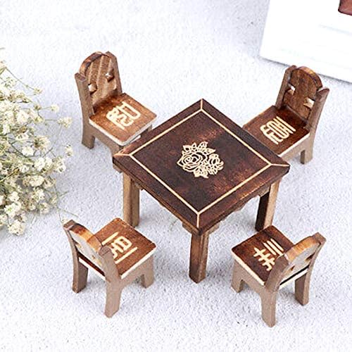 Antlantic wood store Wooden Cute Dollhouse Table and 4 Chair Set Only for Kids Toys (B0CBJTZGN3) Amazon Price History, Amazon Price Tracker