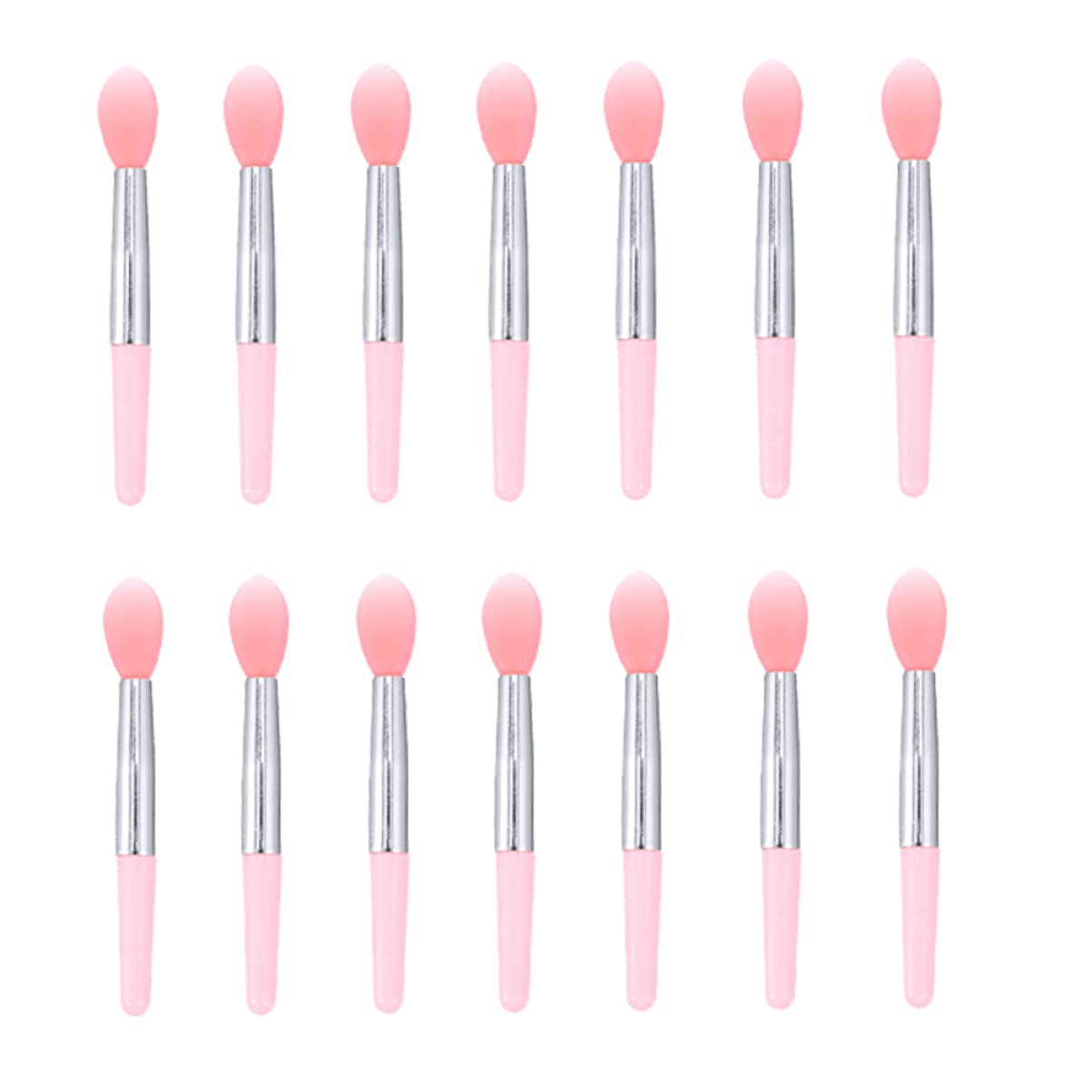 TOVINANNA 1Set Silicone Lip Brush for Makeup Transparent Handles Travel Friendly Applicators for Lip Gloss Lipstick and Eyeshadow Durable Makeup Tools for Women
