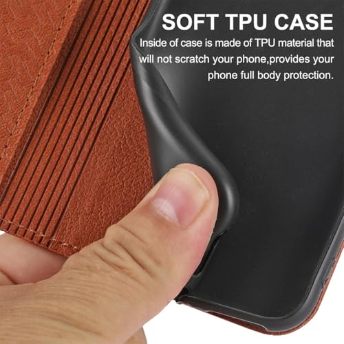 Étui en cuir iPhone 15 Pro au motif élégant et finitions noires - 5